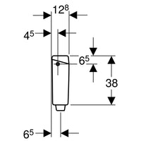 CASSETTE ZAINO esterna AP 123 SINGOLO SCARICO BIANCA GEBERIT 123.001.11.1