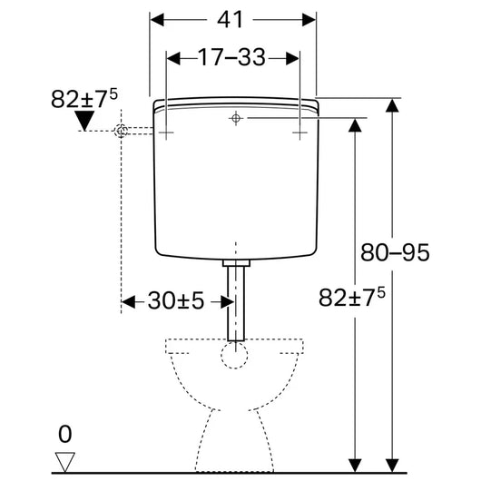 CASSETTA ZAINO esterna  AP 140 DOPPIO SCARICO BIANCA GEBERIT 140.301.11.1