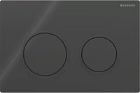 PLACCA DI COMANDO OMEGA 20 DOPPIO TASTO NERO NERO OPACO GEBERIT 115.085.DW.1