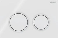 PLACCA DI COMANDO OMEGA 20 DOPPIO TASTO BIANCO BIANCO OPACO GEBERIT 115.085.11.1