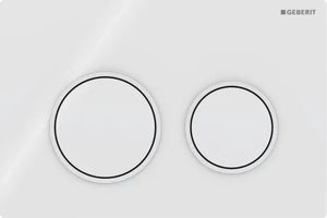 PLACCA DI COMANDO OMEGA 20 DOPPIO TASTO BIANCO BIANCO OPACO GEBERIT 115.085.11.1