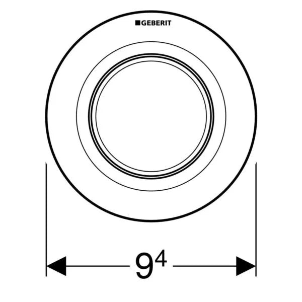 COMANDO PNEUMATICO 01 MONO TASTO VERSIONE INCASSO Cromato GEBERIT 116.041.21.1