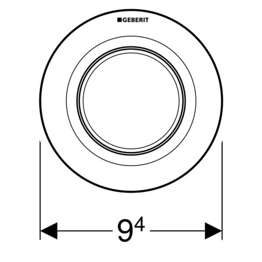 COMANDO PNEUMATICO 01 MONO TASTO VERSIONE INCASSO Cromato GEBERIT 116.041.21.1
