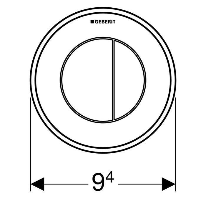 COMANDO PNEUMATICO 01 DOPPIO TASTO VERSIONE INCASSO Bianco GEBERIT 116.043.11.1
