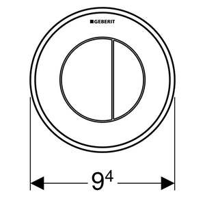 COMANDO PNEUMATICO 01 DOPPIO TASTO VERSIONE INCASSO Cromato GEBERIT 116.043.21.1