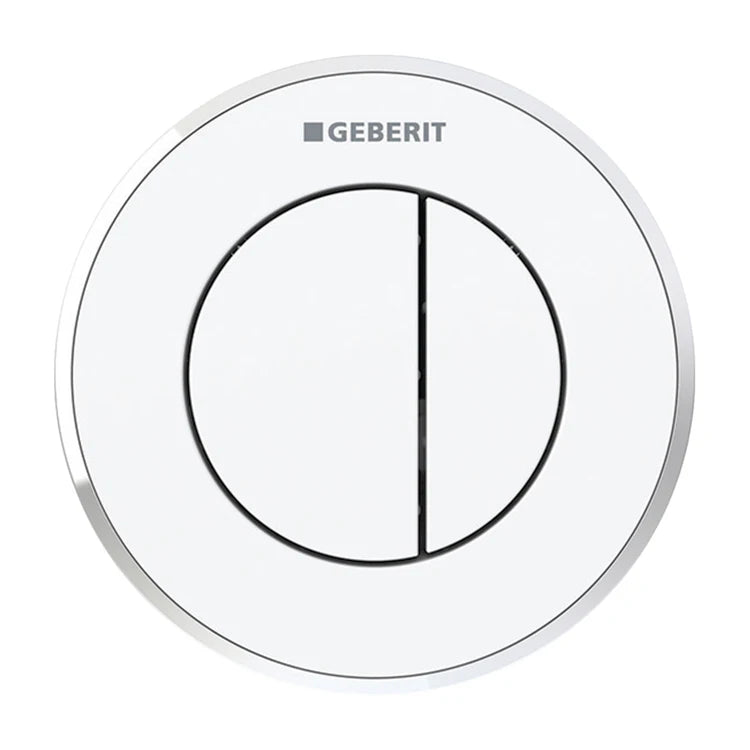 COMANDO PNEUMATICO 10 DOPPIO TASTO VERSIONE INCASSO Cromo Bianco GEBERIT 116.056.KJ.1