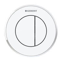 COMANDO PNEUMATICO 10 DOPPIO TASTO VERSIONE INCASSO Cromo Bianco GEBERIT 116.056.KJ.1