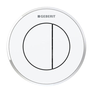 COMANDO PNEUMATICO 10 DOPPIO TASTO VERSIONE INCASSO Cromo Bianco GEBERIT 116.056.KJ.1