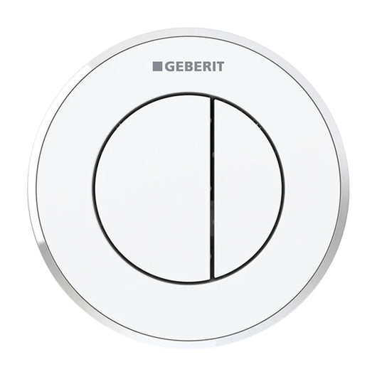 COMANDO PNEUMATICO 10 DOPPIO TASTO VERSIONE INCASSO Cromo Bianco GEBERIT 116.056.KJ.1