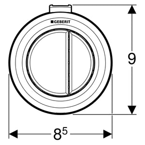 COMANDO PNEUMATICO DOPPIO TASTO VERSIONE ESTERNO Bianco GEBERIT 116.049.11.1