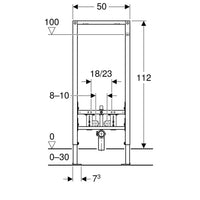 MODULO DUOFIX VERNICIATO PER BIDET SOSPESI IN CARTONGESSO CM.112 GEBERIT 111.512.00.2
