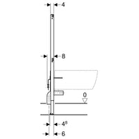 MODULO DUOFIX VERNICIATO PER BIDET SOSPESI IN CARTONGESSO CM.112 GEBERIT 111.512.00.2