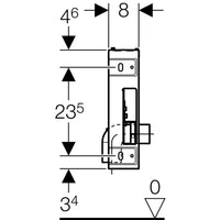 MODULO COMBIFIX ITALIA VERNICIATO PER BIDET SOSPESI Con curva GEBERIT 457.608.00.5