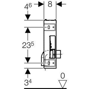 MODULO COMBIFIX ITALIA VERNICIATO PER BIDET SOSPESI Con curva GEBERIT 457.608.00.5