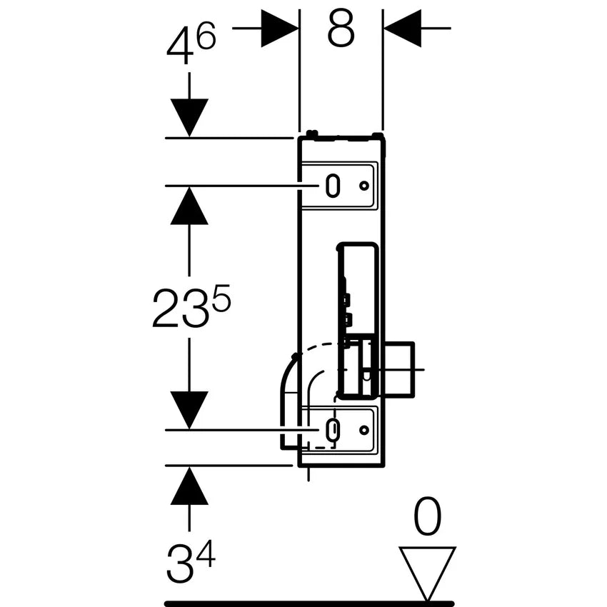 MODULO COMBIFIX ITALIA VERNICIATO PER BIDET SOSPESI Con curva GEBERIT 457.608.00.5