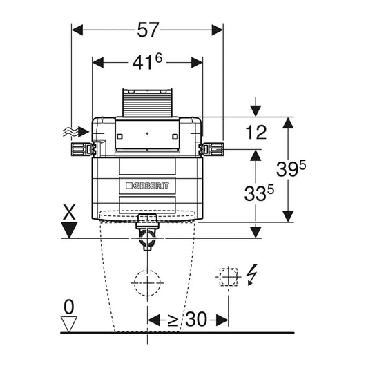 CASSETTA INCASSO OMEGA12 Doppio scarico GEBERIT 109.043.00.1