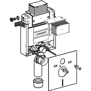 CASSETTA INCASSO COMBIFIX PO OMEGA WC SOSPESI Doppio scarico GEBERIT 110.000.00.1