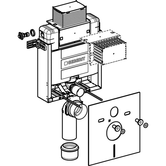 CASSETTA INCASSO COMBIFIX PO OMEGA WC SOSPESI Doppio scarico GEBERIT 110.000.00.1