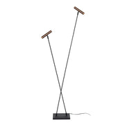 Lampada da terra Lucide DUARTE 2xG9 metallo marrone nero