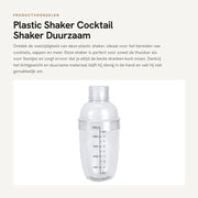 Shaker per cocktail 530ml - Materiale di alta qualità - Leggero/Ecologico - Facile da pulire - Adatto per uso domestico/professionale - Superficie lucida