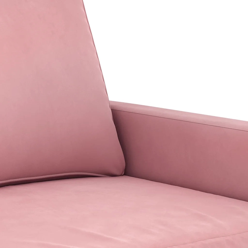 Set di Divani 4 pz Rosa in Velluto