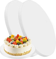 Tavola per torte circolari Premium - 30 cm - Piastre per torte riciclabili - Trasporto torte - 2 pezzi - Bianco.