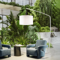 Piantana Contemporanea Zoe Alluminio Bianco Marmo 1 Luce E27