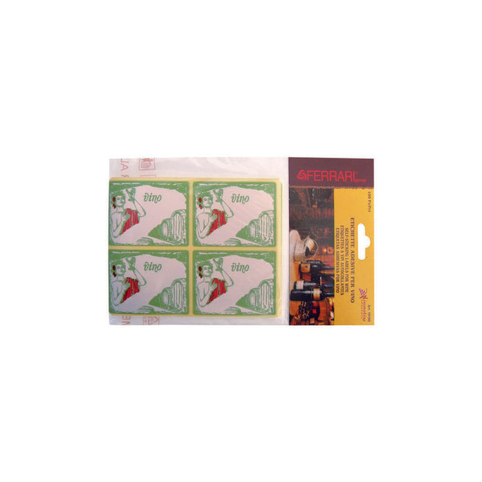 ETICHETTE ADESIVE P/VINO CF 100 PZ- 10,0 confezione