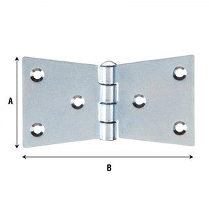 CERNIERA CODA DI RONDINE 3 FORI 94X50 MM- 24,0 pz
