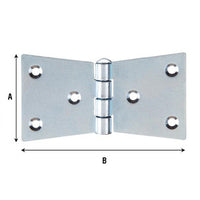 CERNIERA CODA DI RONDINE 3 FORI 94X50 MM- 24,0 pz