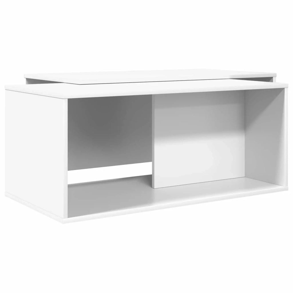 Set di Tavolini da Caffè 2 pcs Bianco Legno multistrato