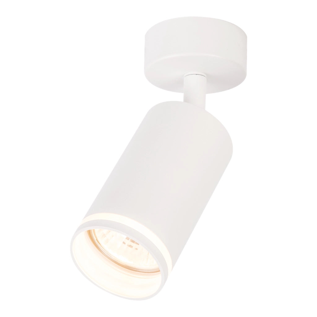 Faretto soffitto bianco tondo orientabile 1xGU10 Pipe Milagro