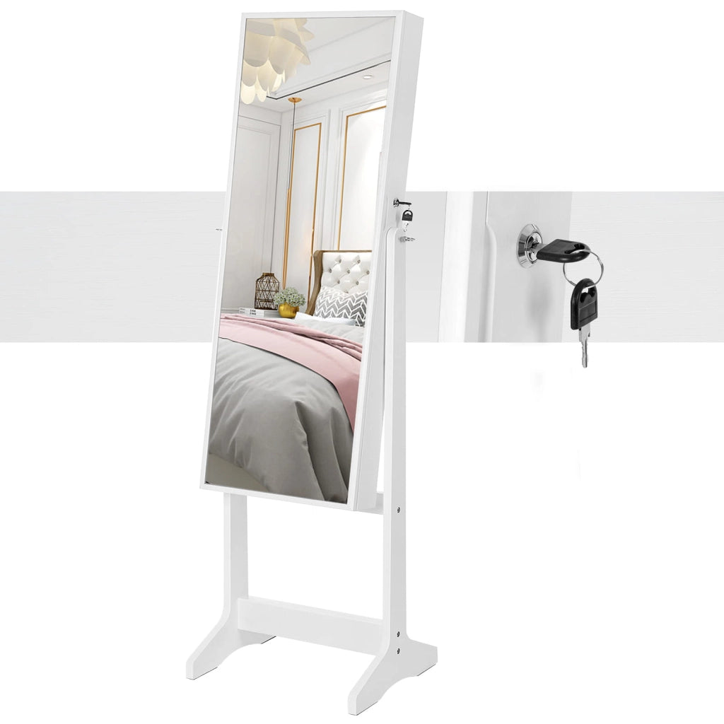 Valora MOBILE PORTAGIOIE SPECCHIATO Interno in velluto bianco per camera da letto