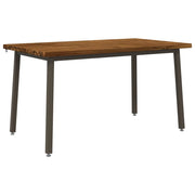 140 x 80 x 75 cm Legno di Acacia Massello Naturale e Caffè 937631