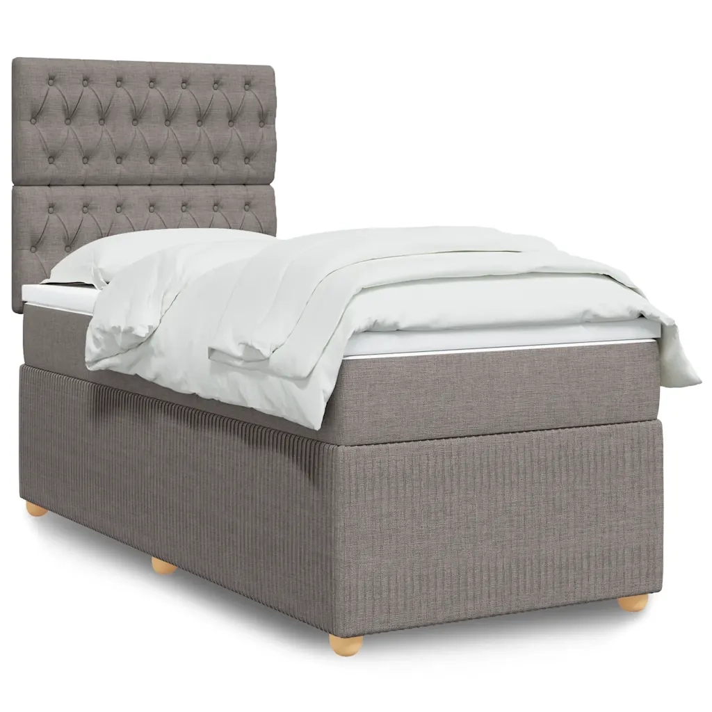 Giroletto a Molle con Materasso Tortora 90x190 cm in Tessuto 3291922