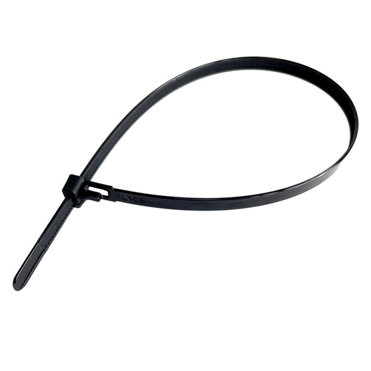 FASCETTA A STRAPPO PER CABLAGGIO RIAPRIBILE mm 7,6 x 200 - nero  - UNIKO