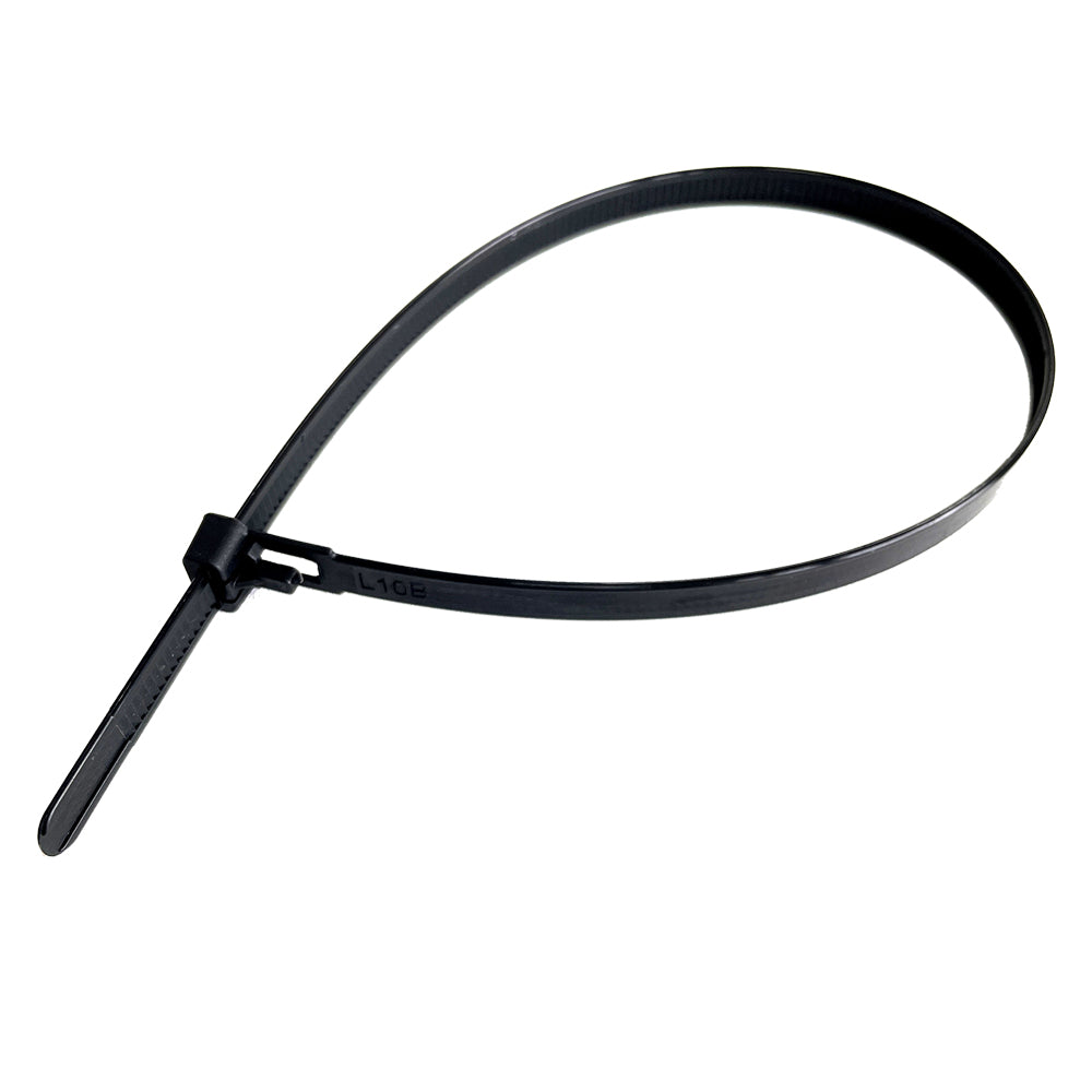 FASCETTA A STRAPPO PER CABLAGGIO RIAPRIBILE mm 7,6 x 300 - nero  - UNIKO