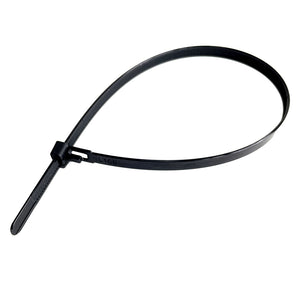 FASCETTA A STRAPPO PER CABLAGGIO RIAPRIBILE mm 7,6 x 300 - nero  - UNIKO