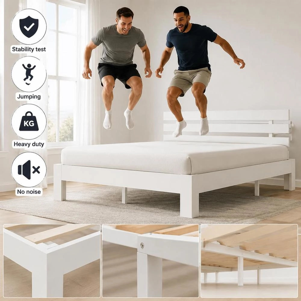 Solid Wood Bed White Pine 160x200 Cm