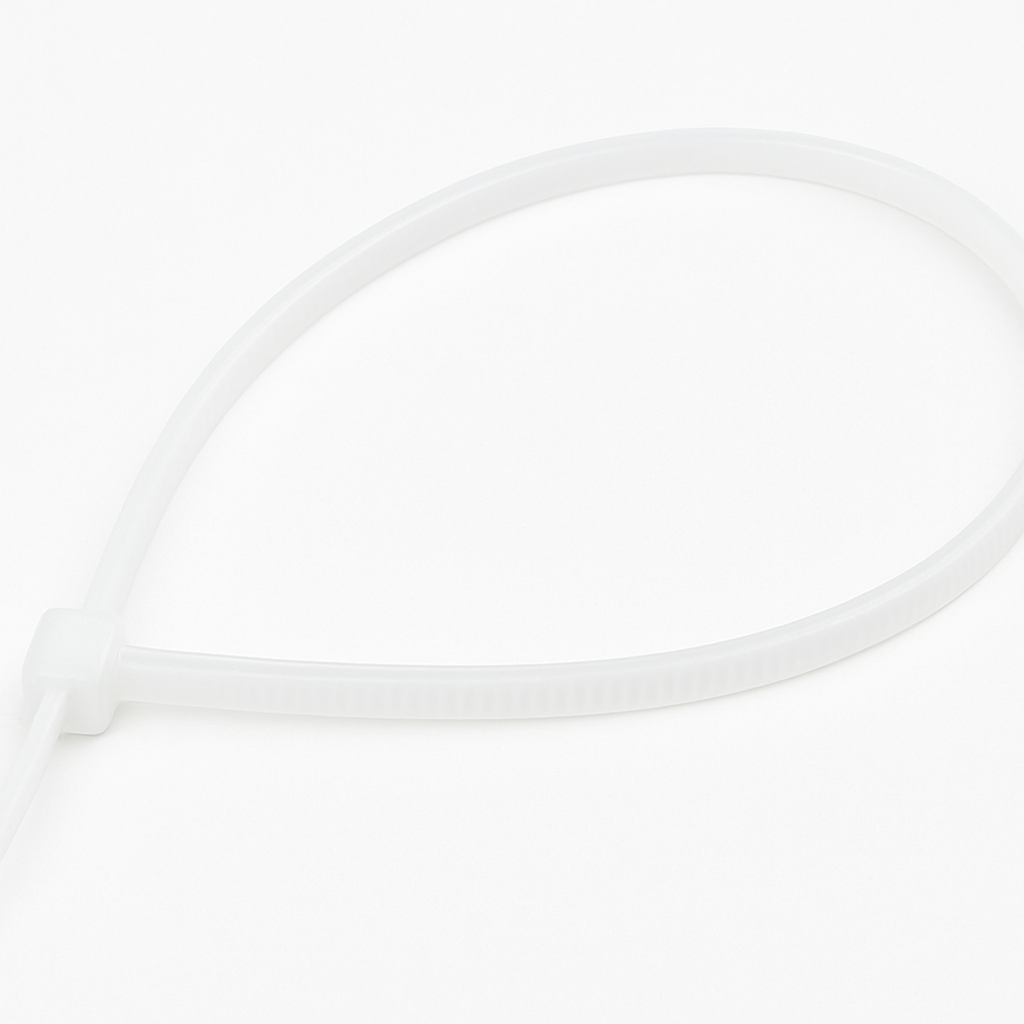 FASCETTA A STRAPPO PER CABLAGGIO mm 4,8 x 160 pz 100 - bianco  - MADE IN ITALY