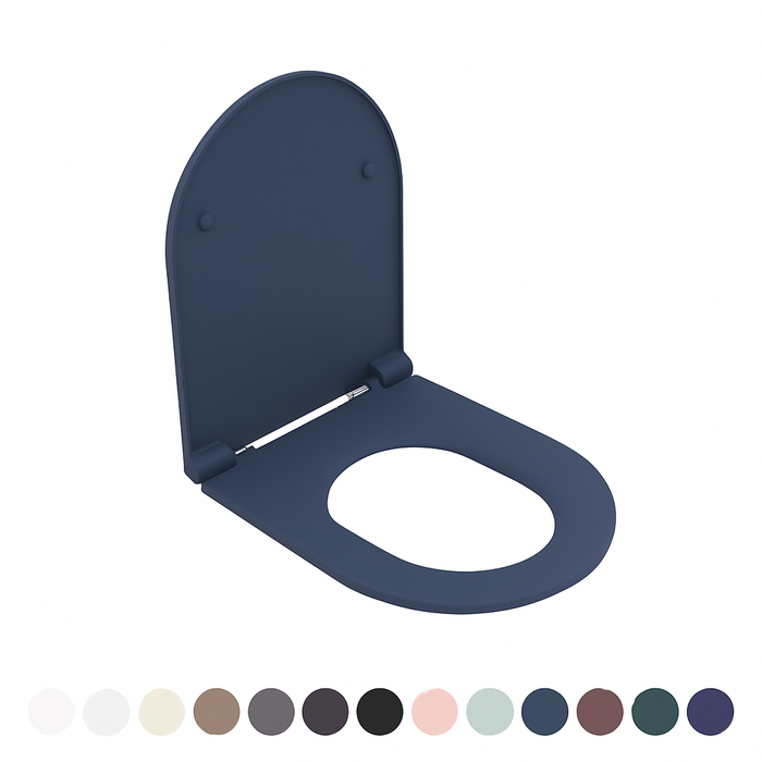 SEDILE WC SOFT CLOSE INFINITY PER FILOMURO Blu Opaco coprivaso copriwater NYMO