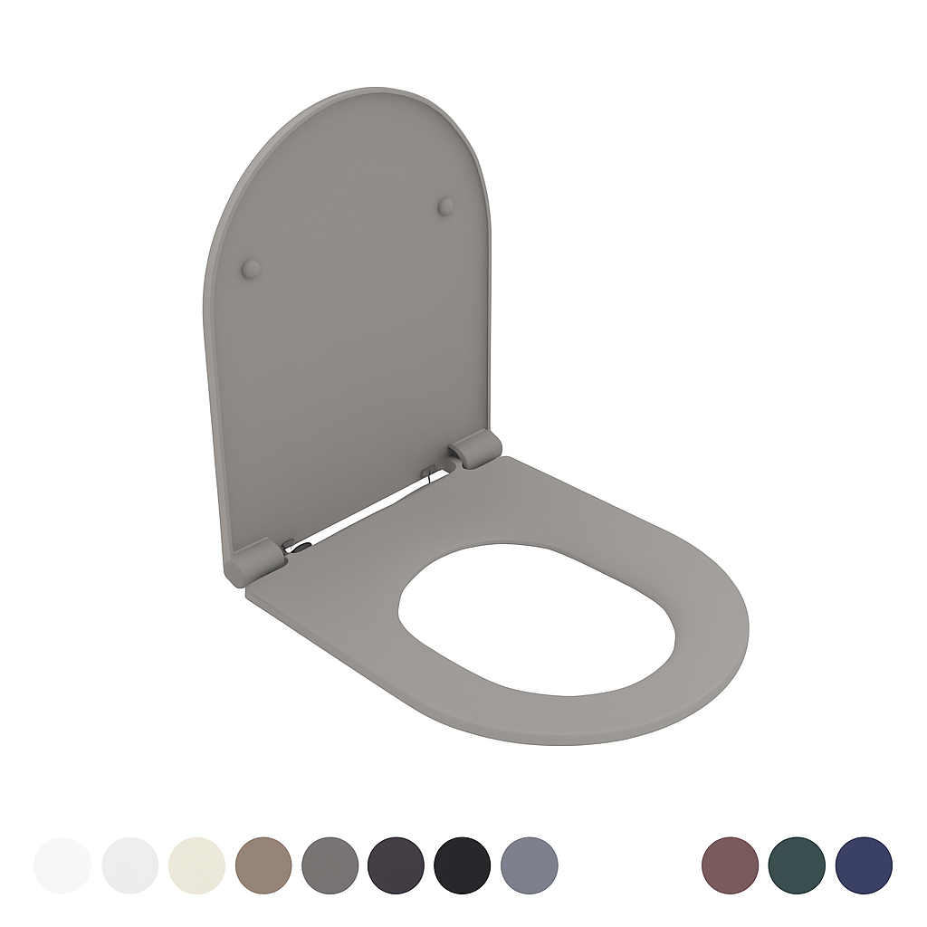 SEDILE WC SOFT CLOSE INFINITY PER SOSPESO Grigio pietra Opaco coprivaso copriwater NYMO
