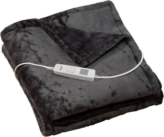 Dezen XXL elettrico copripiumino per 2 persone - 200 x 180 cm, flanella piumino, 10 livelli di temperatura, riscaldamento rapido, lavabile e utilizzo sicuro