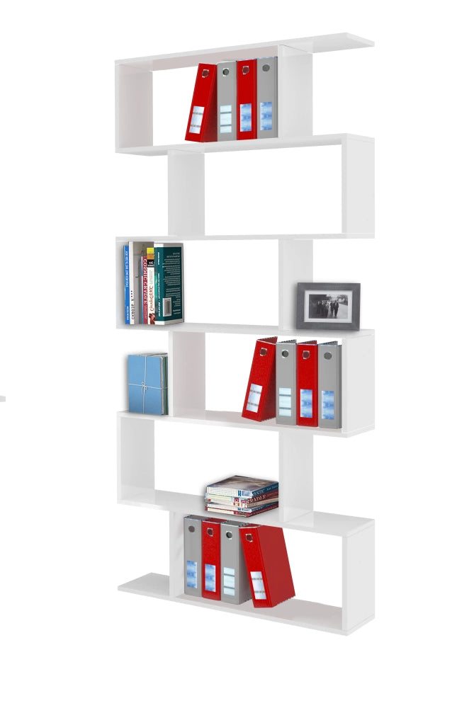 Libreria Calli L 80 x P 24.6 x H 192 cm bianco, portata per ripiano 5 kg