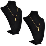 Busti Neri Portagioielli Collane 2 pz in Flanella 23x11,5x30 cm 240906