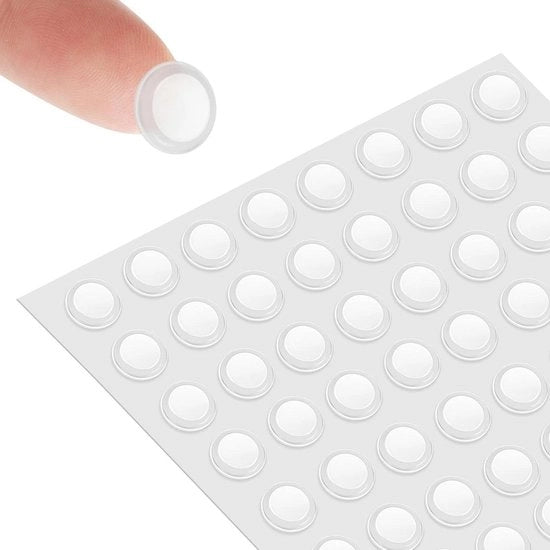 164 pezzi di bumper in silicone e gomma - punti rotondi - assorbi suoni - autoadesivo - trasparente - protezione per mobili.