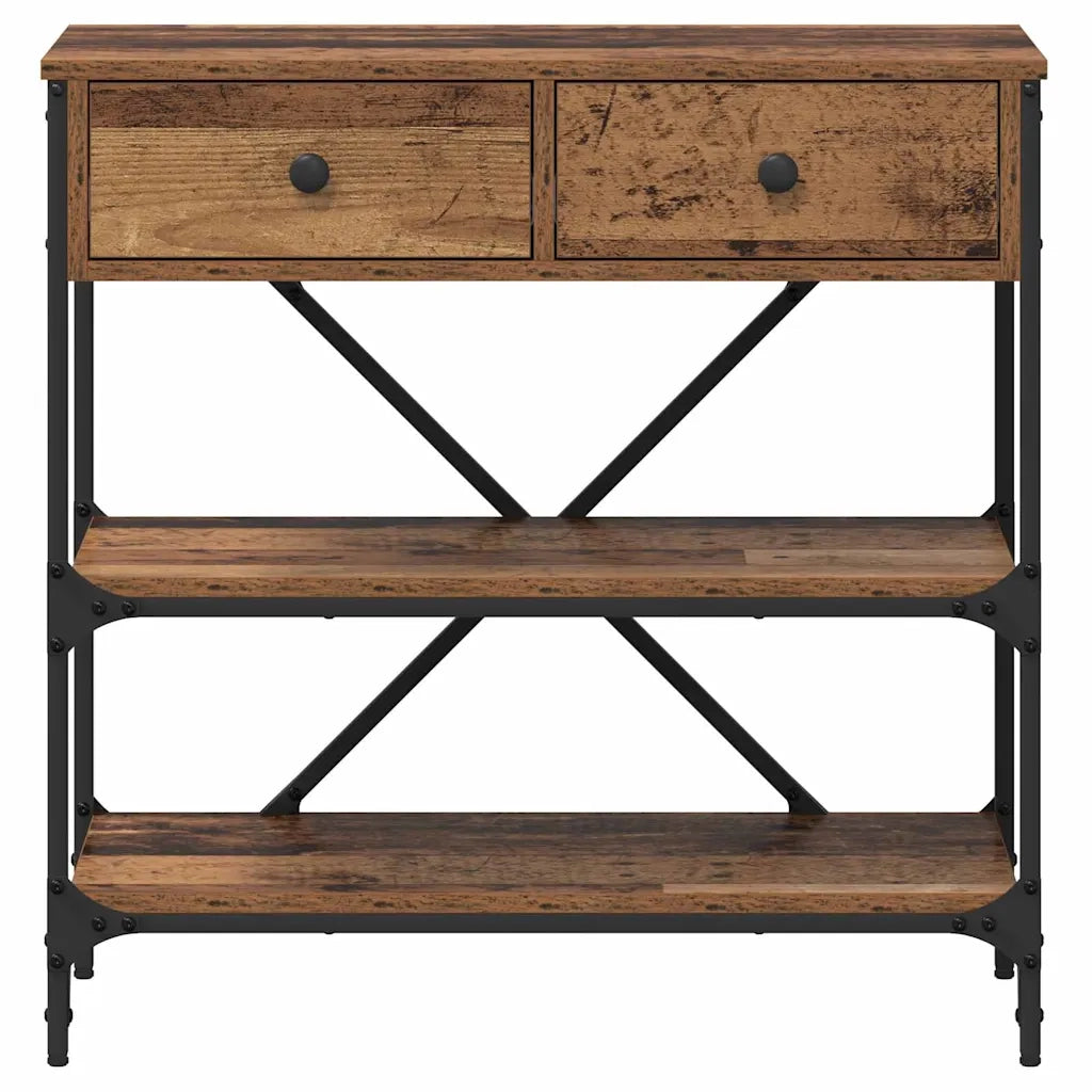 Tavolo consolle con cassetto Marrone 75 x 34,5 x 75 cm legno 871312