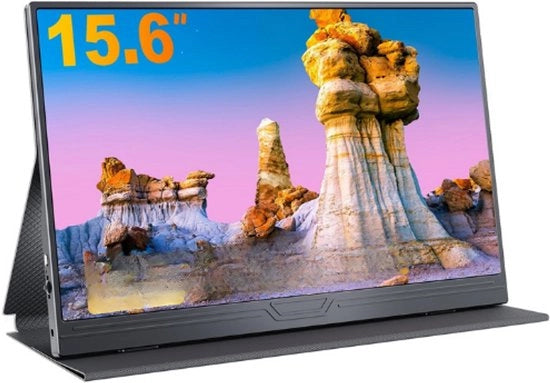 Monitor Portatile 15,6 Pollici Schermo Portatile IPS FHD 1920x1080 HDR Display Portatile con USB-C Mini HDMI Porta per Laptop-Mac-PC-Xbox-Switch [Classe di Efficienza E]