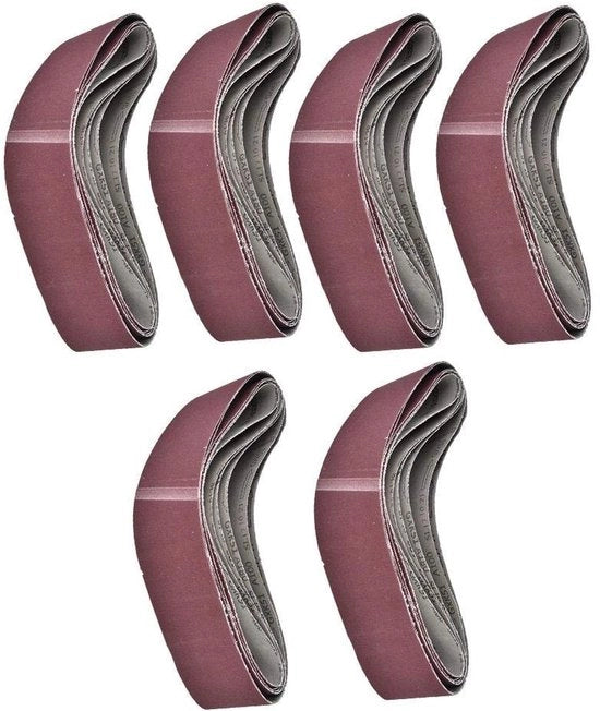 Schuurband 6 pezzi 915 x 100 mm - Schuurband 60/80/100/120/150/180 - Ossidiana di alluminio - Lavorazione del legno - Hardware metallico - Eccellente effetto di schiumatura superficiale - Schiumanti