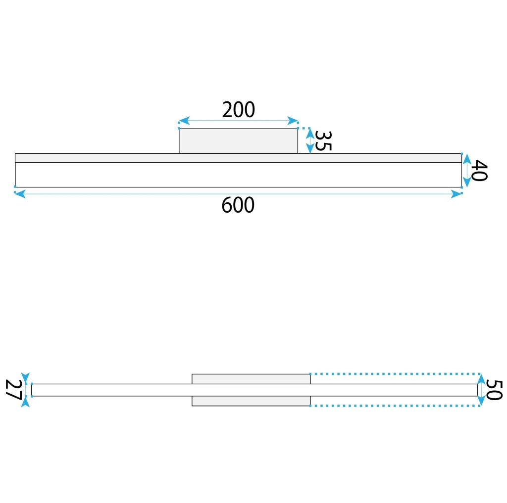 Lampada Da Parete Led 60cm APP1846-1W Chrom